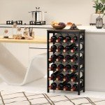 6-Tier Bamboo Wine Rack with Table Top