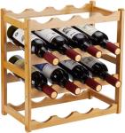 Sturdy Bamboo Wine Rack for Countertop Storage