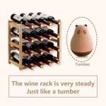 Sturdy Bamboo Wine Rack for Countertop Storage