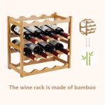 Sturdy Bamboo Wine Rack for Countertop Storage