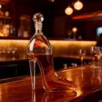 Custom High Heel Whiskey Decanter with Stopper