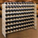 Freestanding 8-Tier Wooden Wine Rack for 96 Bottles
