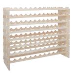 Freestanding 8-Tier Wooden Wine Rack for 96 Bottles