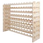 Freestanding 8-Tier Wooden Wine Rack for 96 Bottles