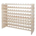 Freestanding 8-Tier Wooden Wine Rack for 96 Bottles