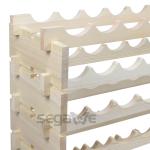 6-Tier Stackable Wooden Wine Rack for 72 Bottles