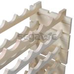 6-Tier Stackable Wooden Wine Rack for 72 Bottles