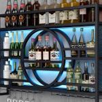 Wall Mounted Metal Wine Bottle Storage Rack