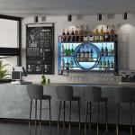 Wall Mounted Metal Wine Bottle Storage Rack