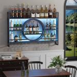 Wall Mounted Metal Wine Bottle Storage Rack