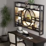 Wall Mounted Metal Wine Bottle Storage Rack