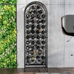Free Standing Metal Wine Rack for 45 Bottles