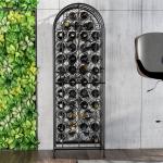 Free Standing Metal Wine Rack for 45 Bottles