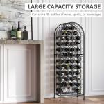 Free Standing Metal Wine Rack for 45 Bottles