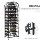 Free Standing Metal Wine Rack for 45 Bottles