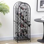 Free Standing Metal Wine Rack for 45 Bottles