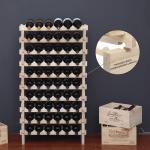 Stackable Solid Wood Wine Rack for 60 Bottles