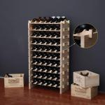 Stackable Solid Wood Wine Rack for 60 Bottles