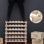 Stackable Solid Wood Wine Rack for 60 Bottles