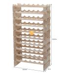Stackable Solid Wood Wine Rack for 60 Bottles