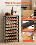 VEVOR 48-Bottle Floor Wine Rack with 8 Tiers