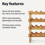 Standing Wine Rack for Bottle Storage