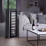 14-Bottle Wine Rack with UV-Blocking Glass Door