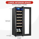 14-Bottle Wine Rack with UV-Blocking Glass Door