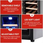 14-Bottle Wine Rack with UV-Blocking Glass Door