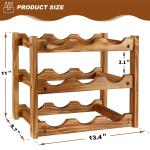 9-Bottle Wood Wine Rack – Easy Assembly & Space-Saving