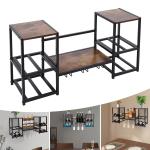 Wall-Mounted Industrial Wine Rack for Display