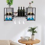 Wall-Mounted Industrial Wine Rack for Display