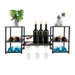 Wall-Mounted Industrial Wine Rack for Display