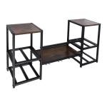 Wall-Mounted Industrial Wine Rack for Display