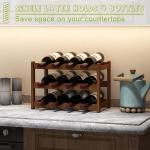 Bamboo Wine Rack - 3 Tiers for 12 Bottles
