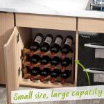 Bamboo Wine Rack - 3 Tiers for 12 Bottles