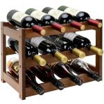 Bamboo 3-Tier Wine Rack for 12 Bottles