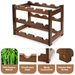 Bamboo 3-Tier Wine Rack for 12 Bottles