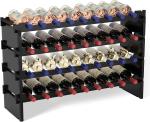 Freestanding Wooden Wine Rack - Holds 36 Bottles