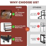 Metal Bottle Holder for 10 Bottles - Rustic Rack