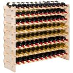 8-Tier Wooden Wine Rack for 96 Bottles