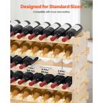 8-Tier Wooden Wine Rack for 96 Bottles