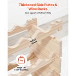 8-Tier Wooden Wine Rack for 96 Bottles