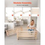 8-Tier Wooden Wine Rack for 96 Bottles