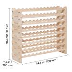 8-Tier Wooden Wine Rack for 96 Bottles