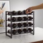 16-Bottle Metal Countertop Wine Rack