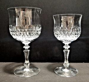 1980s Schott Zwiesel Cut Crystal Wine Goblet