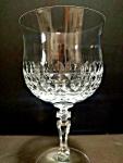 1980s Schott Zwiesel Cut Crystal Wine Goblet