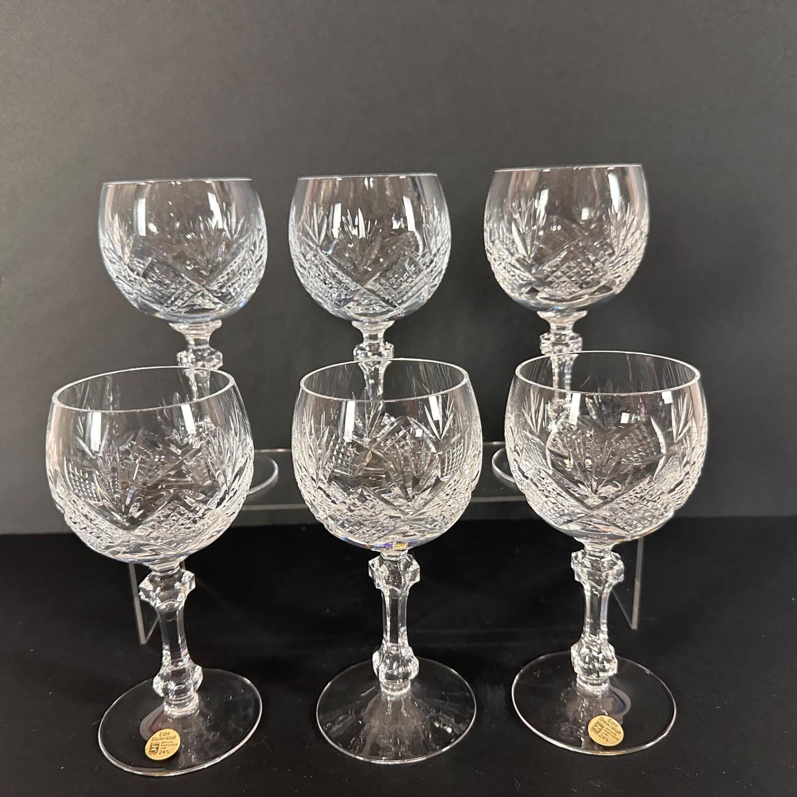 Set of 6 Schott Zwiesel Crystal Wine Glasses