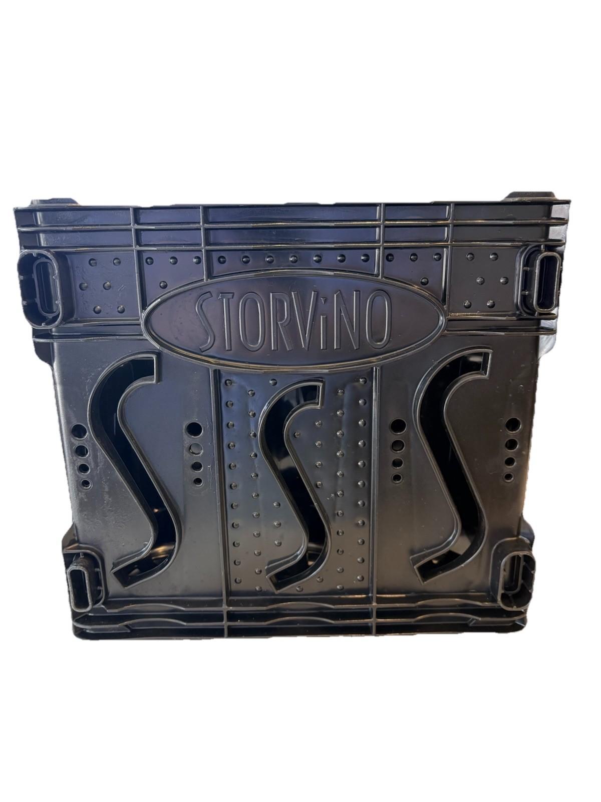 Stackable 6-Bottle Wine Storage Crate in Black